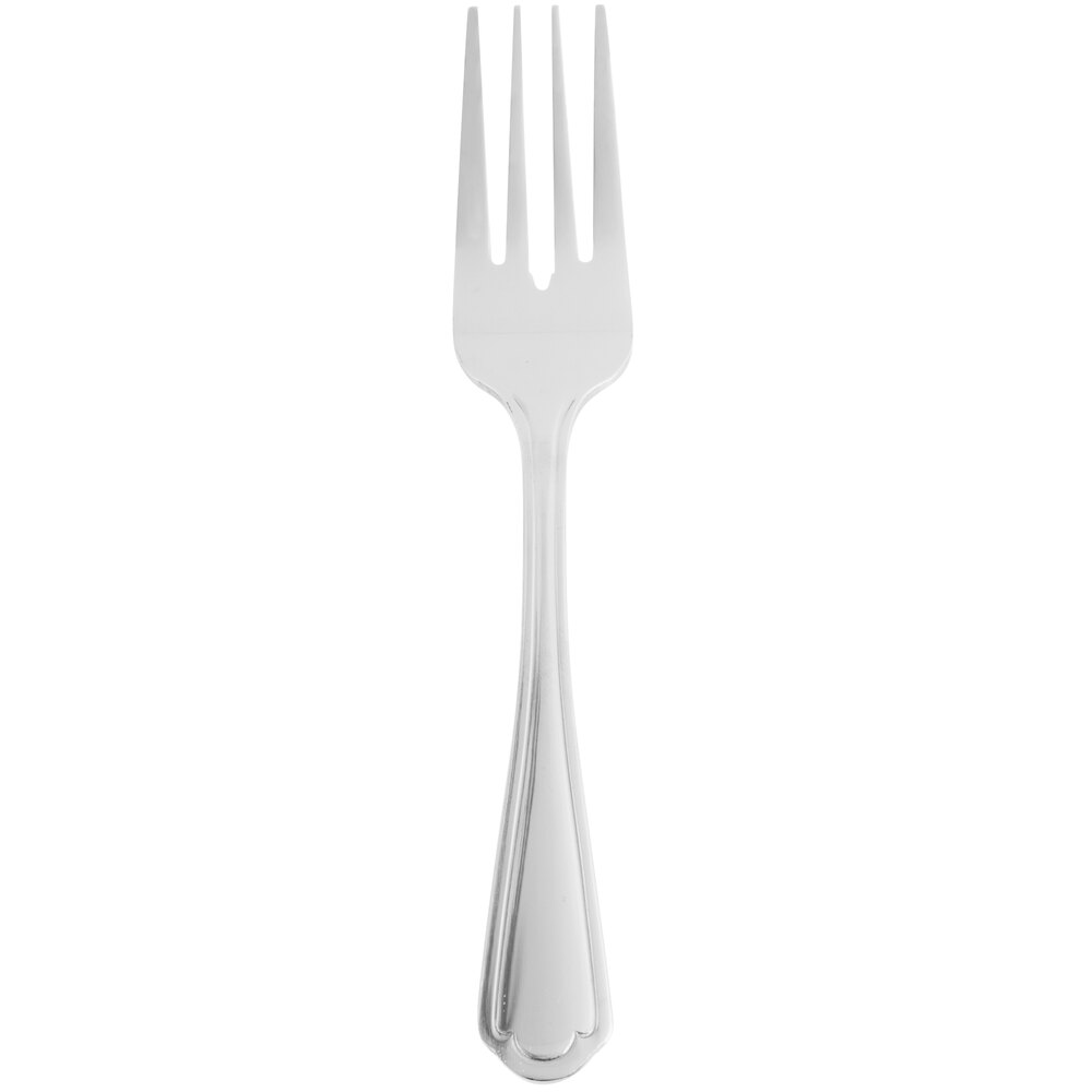 10 Strawberry Street LNCLN-SF Lincoln 18/0 Heavy Weight 6 1/2" Stainless Steel Salad Fork - 12/Case