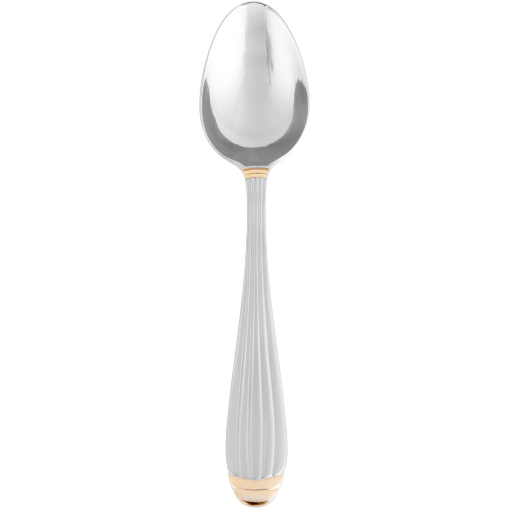 10 Strawberry Street PAR-TS Parisian Gold 18/0 Heavy Weight 6 3/4" Stainless Steel Teaspoon - 12/Case