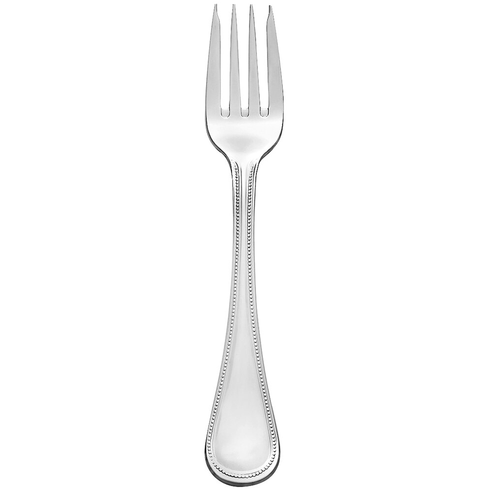 Libbey 407 038 Calais 7" 18/8 Stainless Steel Extra Heavy Weight Salad Fork - 12/Case