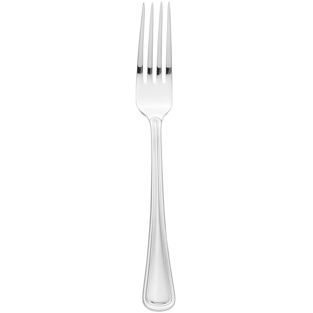 Libbey 101 027 Classic Rim II 7 3/4" 18/8 Stainless Steel Extra Heavy Weight Dinner Fork - 36/Case