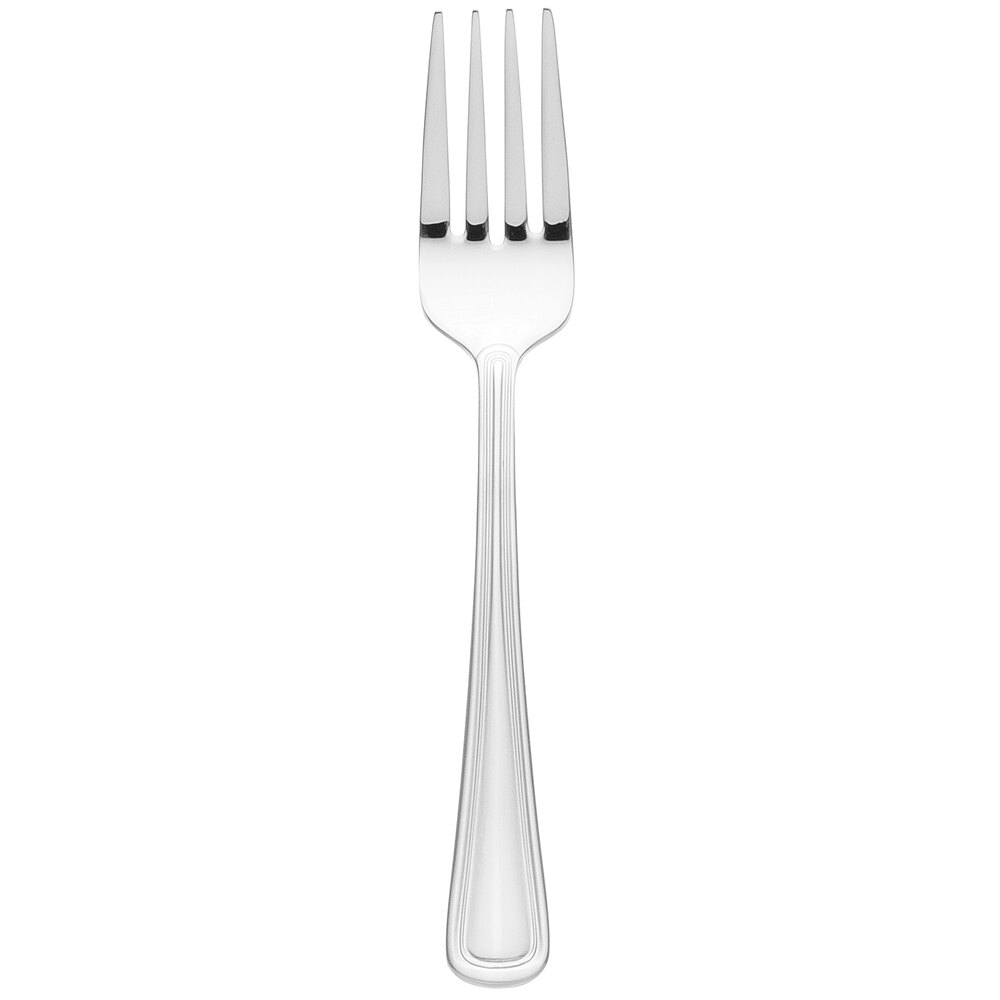 Libbey 101 038 Classic Rim II 6 3/8" 18/8 Stainless Steel Extra Heavy Weight Salad Fork - 36/Case