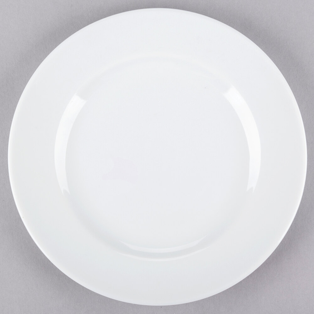 10 Strawberry Street RB0004 Classic White 7 3/4" White Porcelain Salad / Dessert Plate - 24/Case