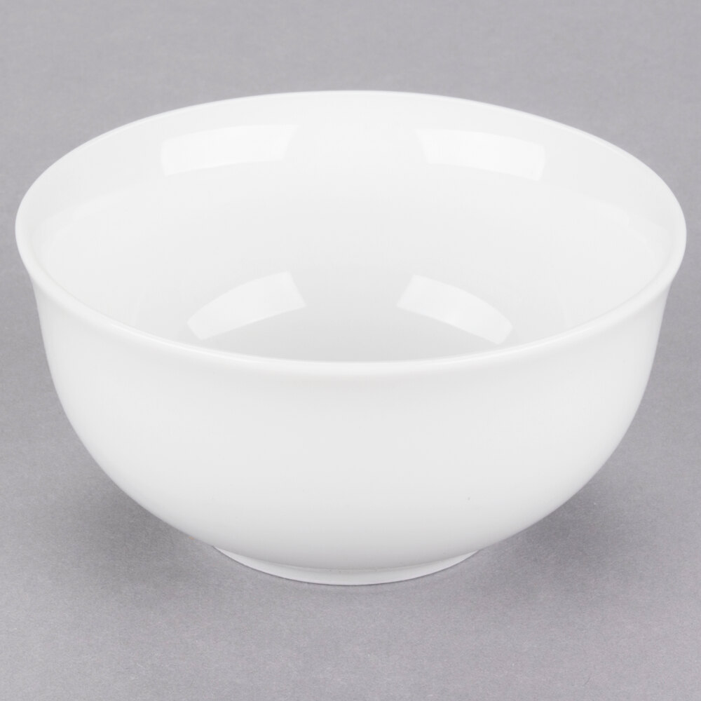 10 Strawberry Street RB0031 Classic White 12 oz. White Small Oval Porcelain Rice Bowl - 24/Case